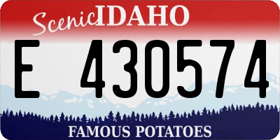 ID license plate E430574