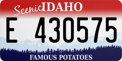 ID license plate E430575