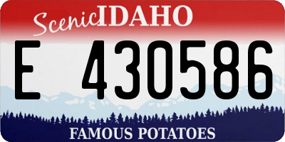 ID license plate E430586