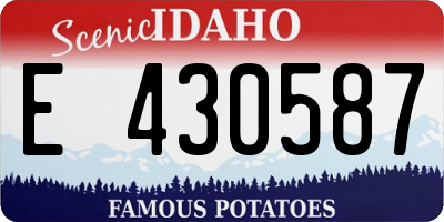 ID license plate E430587