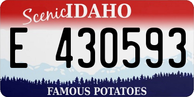 ID license plate E430593