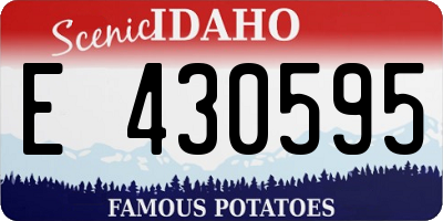 ID license plate E430595