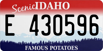 ID license plate E430596
