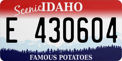ID license plate E430604