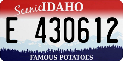 ID license plate E430612
