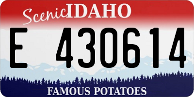 ID license plate E430614