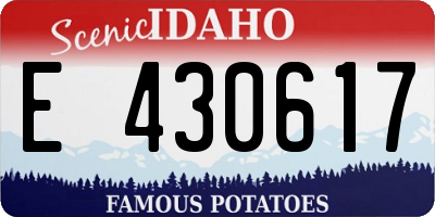 ID license plate E430617