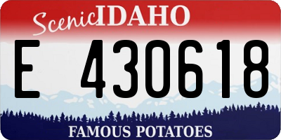 ID license plate E430618