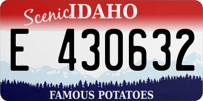 ID license plate E430632