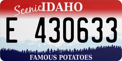 ID license plate E430633