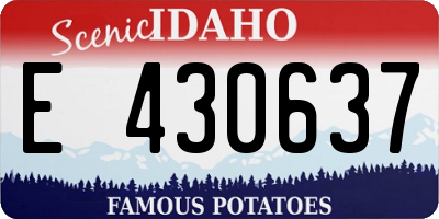 ID license plate E430637
