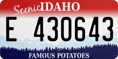 ID license plate E430643