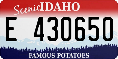 ID license plate E430650