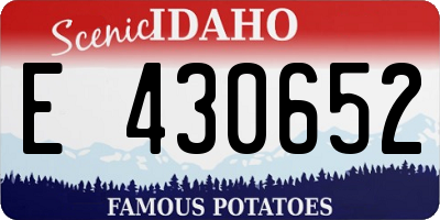 ID license plate E430652