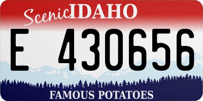 ID license plate E430656
