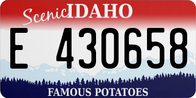 ID license plate E430658