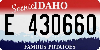 ID license plate E430660