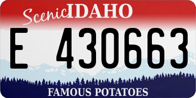 ID license plate E430663