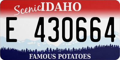 ID license plate E430664
