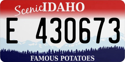 ID license plate E430673