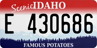 ID license plate E430686