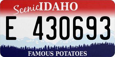 ID license plate E430693