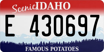 ID license plate E430697