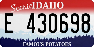 ID license plate E430698