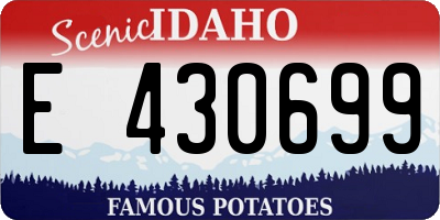ID license plate E430699