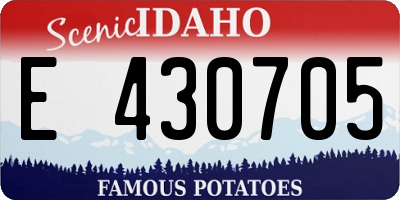 ID license plate E430705