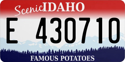 ID license plate E430710