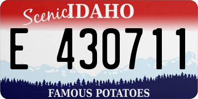 ID license plate E430711