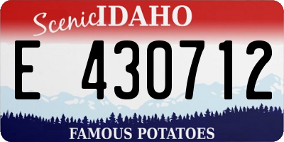 ID license plate E430712