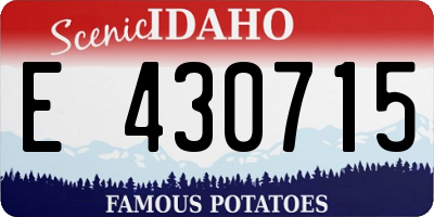 ID license plate E430715