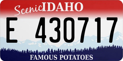 ID license plate E430717