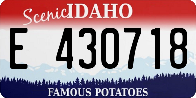 ID license plate E430718