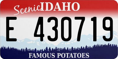 ID license plate E430719