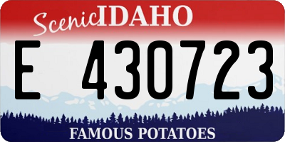 ID license plate E430723