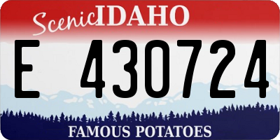 ID license plate E430724