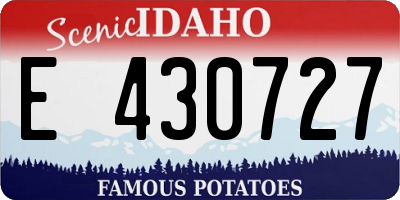 ID license plate E430727