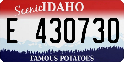 ID license plate E430730