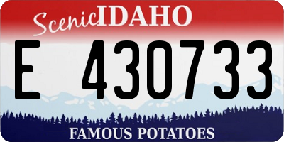 ID license plate E430733