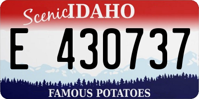 ID license plate E430737