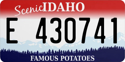 ID license plate E430741
