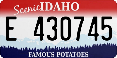ID license plate E430745