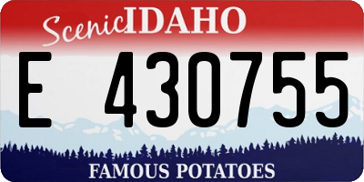 ID license plate E430755
