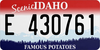 ID license plate E430761