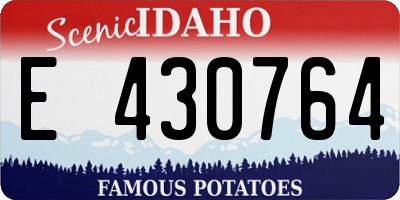 ID license plate E430764