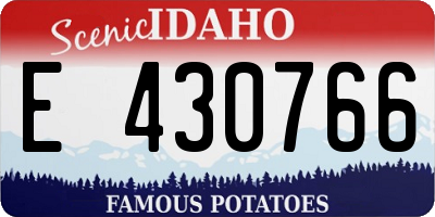 ID license plate E430766