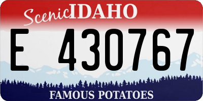 ID license plate E430767